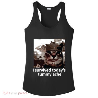 I Survived Todays Tummy Ache Ladies PosiCharge Competitor Racerback Tank