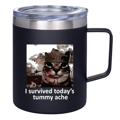 I Survived Todays Tummy Ache 12oz Stainless Steel Coffee Mug