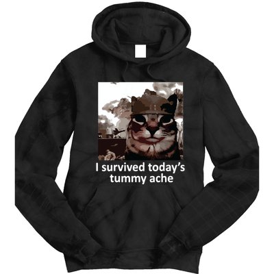 I Survived Todays Tummy Ache Tie Dye Hoodie