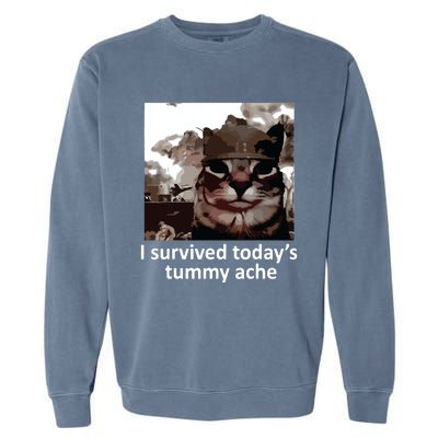 I Survived Todays Tummy Ache Garment-Dyed Sweatshirt