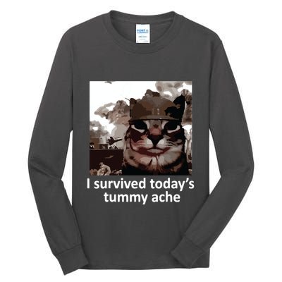 I Survived Todays Tummy Ache Tall Long Sleeve T-Shirt