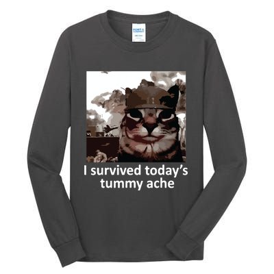 I Survived Todays Tummy Ache Tall Long Sleeve T-Shirt