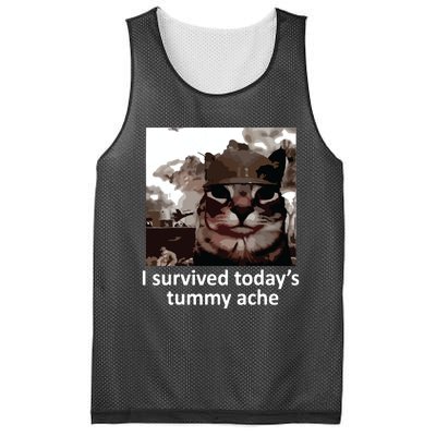 I Survived Todays Tummy Ache Mesh Reversible Basketball Jersey Tank