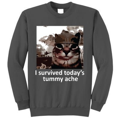 I Survived Todays Tummy Ache Tall Sweatshirt