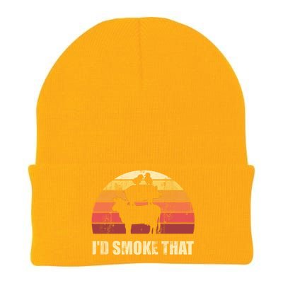 Id Smoke That Barbecue Gift Knit Cap Winter Beanie