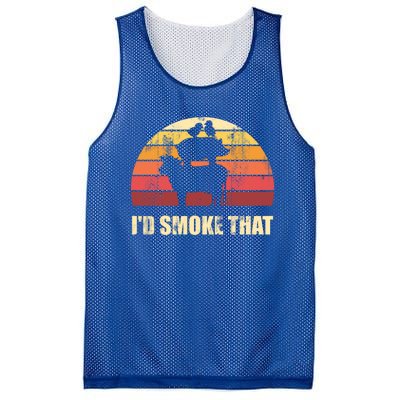 Id Smoke That Barbecue Gift Mesh Reversible Basketball Jersey Tank