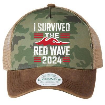 I Survived The Red Wave 2024 Legacy Tie Dye Trucker Hat