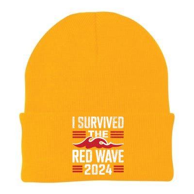 I Survived The Red Wave 2024 Knit Cap Winter Beanie