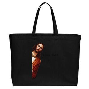 I Saw That Funny Jesus Christian Women Gift Cotton Canvas Jumbo Tote