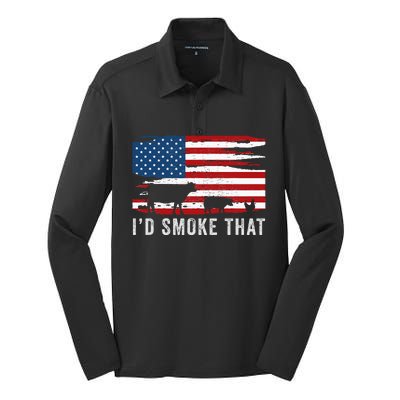 Id Smoke That Barbecue Silk Touch Performance Long Sleeve Polo