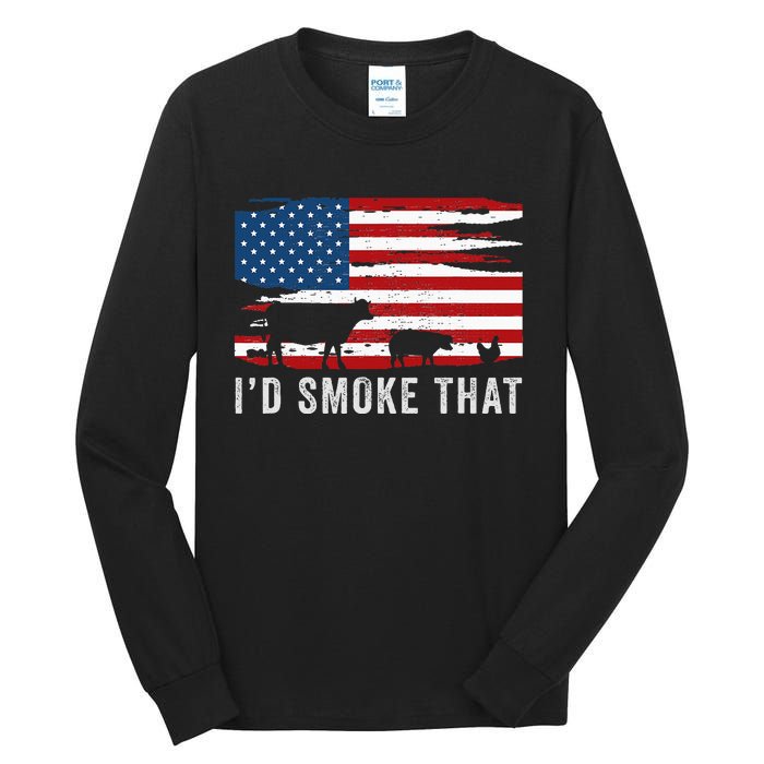 Id Smoke That Barbecue Tall Long Sleeve T-Shirt