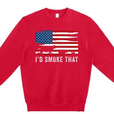 Id Smoke That Barbecue Premium Crewneck Sweatshirt