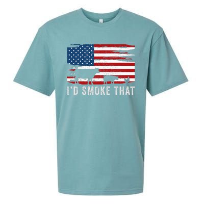 Id Smoke That Barbecue Sueded Cloud Jersey T-Shirt