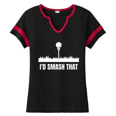 I'd Smash That Golf Ladies Halftime Notch Neck Tee