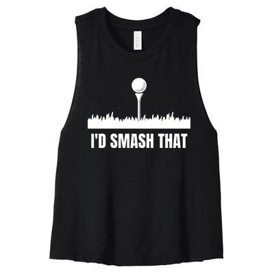 I'd Smash That Golf Women's Racerback Cropped Tank