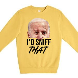 I'd Sniff That Funny Joe Biden Premium Crewneck Sweatshirt