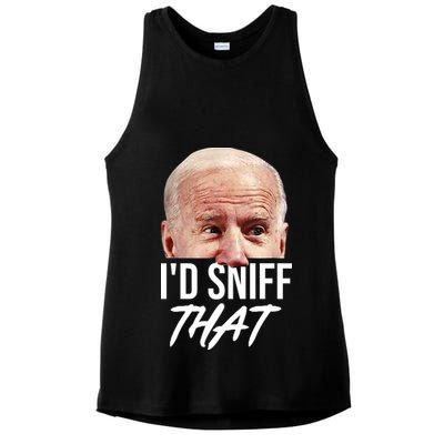 I'd Sniff That Funny Joe Biden Ladies PosiCharge Tri-Blend Wicking Tank