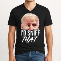 I'd Sniff That Funny Joe Biden V-Neck T-Shirt