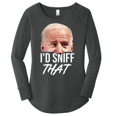 I'd Sniff That Funny Joe Biden Women's Perfect Tri Tunic Long Sleeve Shirt