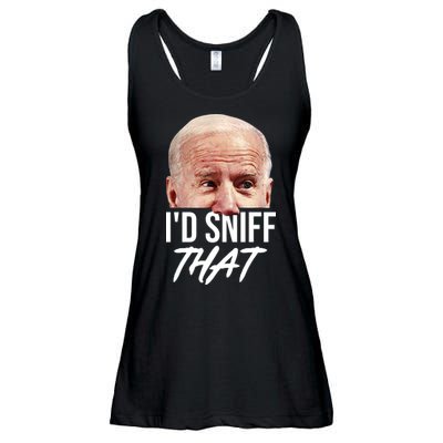 I'd Sniff That Funny Joe Biden Ladies Essential Flowy Tank