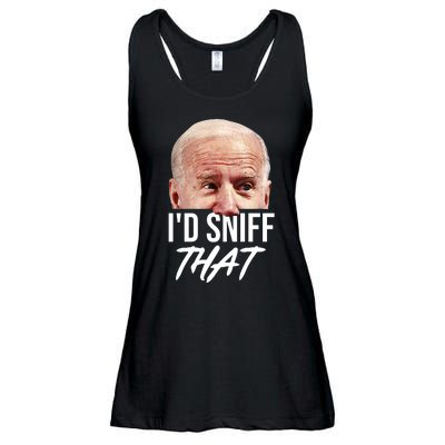 I'd Sniff That Funny Joe Biden Ladies Essential Flowy Tank