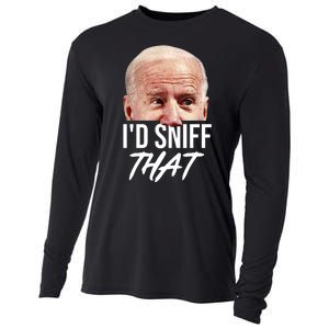 I'd Sniff That Funny Joe Biden Cooling Performance Long Sleeve Crew