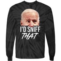 I'd Sniff That Funny Joe Biden Tie-Dye Long Sleeve Shirt