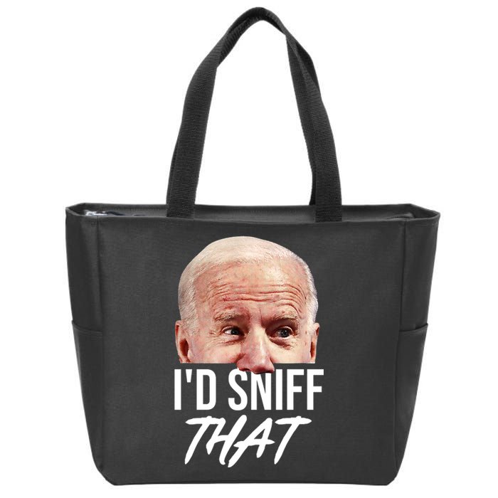 I'd Sniff That Funny Joe Biden Zip Tote Bag