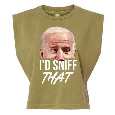 I'd Sniff That Funny Joe Biden Garment-Dyed Women's Muscle Tee