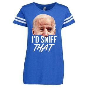 I'd Sniff That Funny Joe Biden Enza Ladies Jersey Football T-Shirt