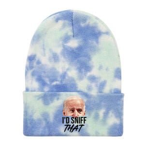 I'd Sniff That Funny Joe Biden Tie Dye 12in Knit Beanie