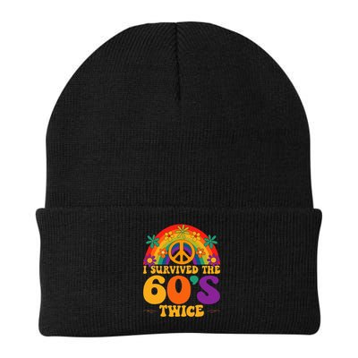 I Survived The 60s Twice Sixties 70th Knit Cap Winter Beanie