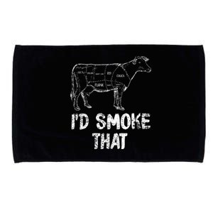 Id Smoke That Bbq Meaningful Gift Microfiber Hand Towel