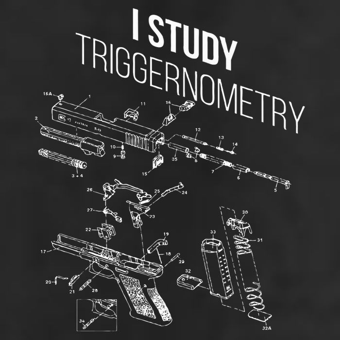 I Study Triggernometry 7 Panel Mesh Trucker Snapback Hat