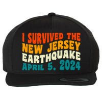 I Survived The New Jersey 4.8 Magnitude Earthquake Wool Snapback Cap