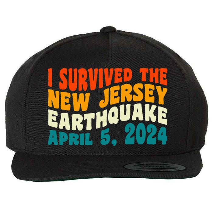 I Survived The New Jersey 4.8 Magnitude Earthquake Wool Snapback Cap