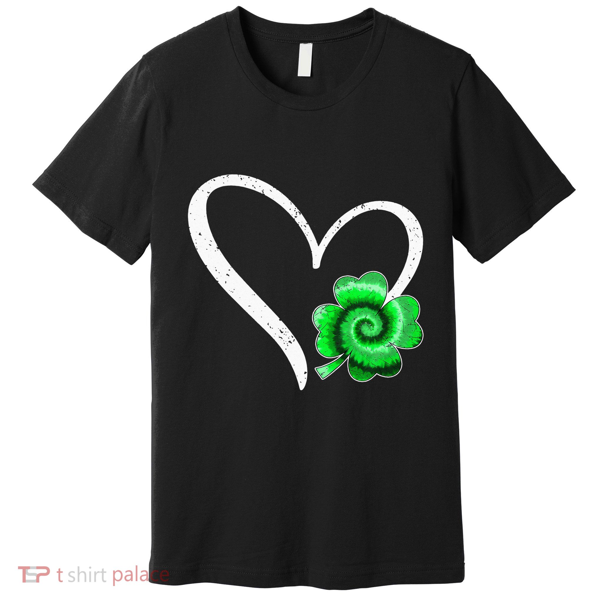 Irish Shamrock Tie Dye Happy St Patricks Day Go Lucky Premium T-Shirt