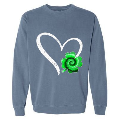 Irish Shamrock Tie Dye Happy St Patricks Day Go Lucky Garment-Dyed Sweatshirt