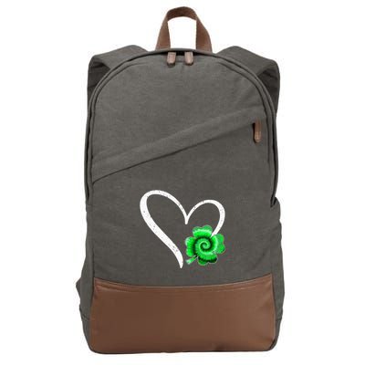 Irish Shamrock Tie Dye Happy St Patricks Day Go Lucky Cotton Canvas Backpack