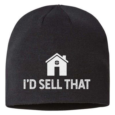 ID Sell That Funny Realtor Real Estate Agent Sustainable Beanie