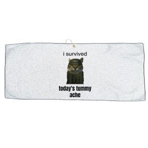 I Survived TodayS Tummy Ache Large Microfiber Waffle Golf Towel