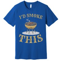 Id Smoke This Barbecue Grill Griller Grillfather Gift Premium T-Shirt