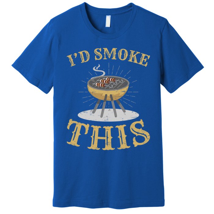 Id Smoke This Barbecue Grill Griller Grillfather Gift Premium T-Shirt