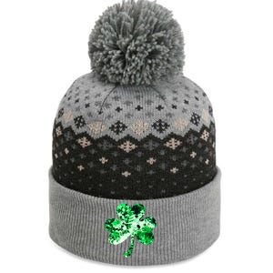 Irish Shamrock Tie Dye Happy St Patrick's Day Go Lucky Gift The Baniff Cuffed Pom Beanie