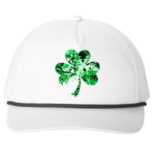 Irish Shamrock Tie Dye Happy St Patrick's Day Go Lucky Gift Snapback Five-Panel Rope Hat