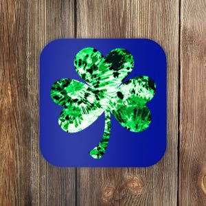 Irish Shamrock Tie Dye Happy St Patrick's Day Go Lucky Gift Coaster