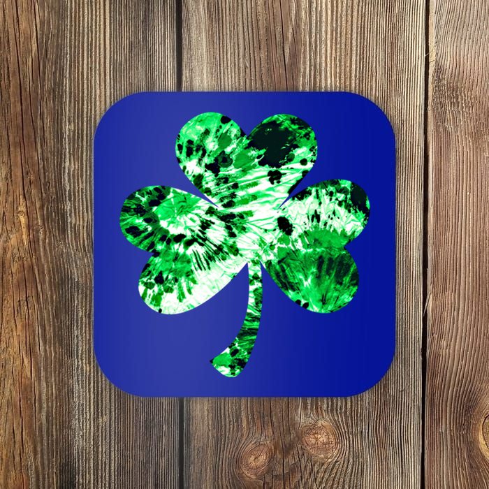 Irish Shamrock Tie Dye Happy St Patrick's Day Go Lucky Gift Coaster