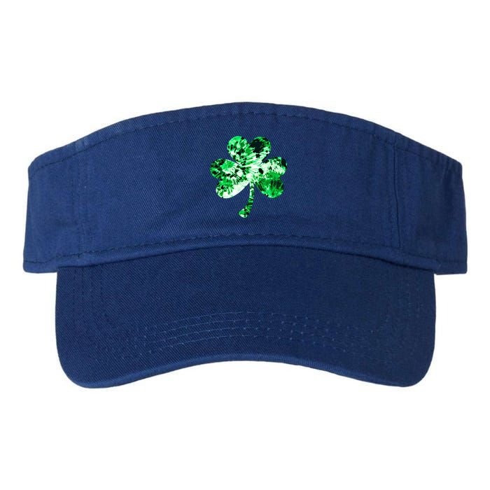 Irish Shamrock Tie Dye Happy St Patrick's Day Go Lucky Gift Valucap Bio-Washed Visor