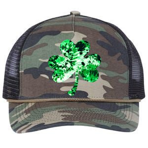 Irish Shamrock Tie Dye Happy St Patrick's Day Go Lucky Gift Retro Rope Trucker Hat Cap