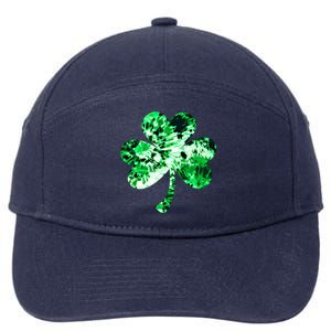 Irish Shamrock Tie Dye Happy St Patrick's Day Go Lucky Gift 7-Panel Snapback Hat